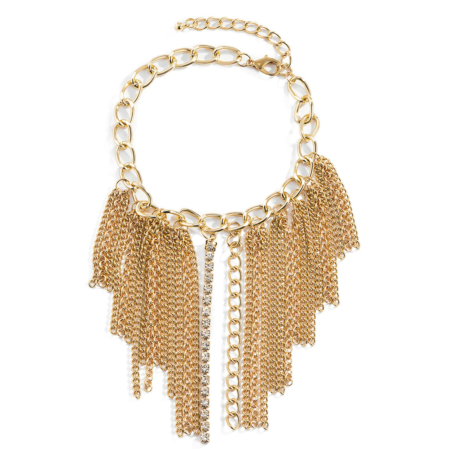 Gualiy Gold Plated Tassel Anklet Bracelet for Women - 27CM Adjustable Foot Chain Jewelry | Perfect for Beach, Summer Outfits & Boho Fashion