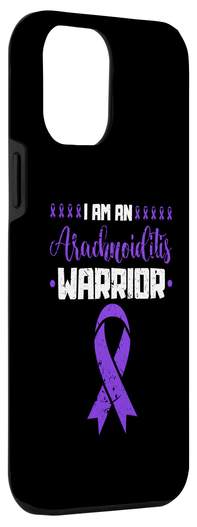 iPhone 12 Pro Max Case - Arachnoiditis Warrior Awareness Ribbon - Rare Disease Support Phone Cover for Daily Use & Special Events
