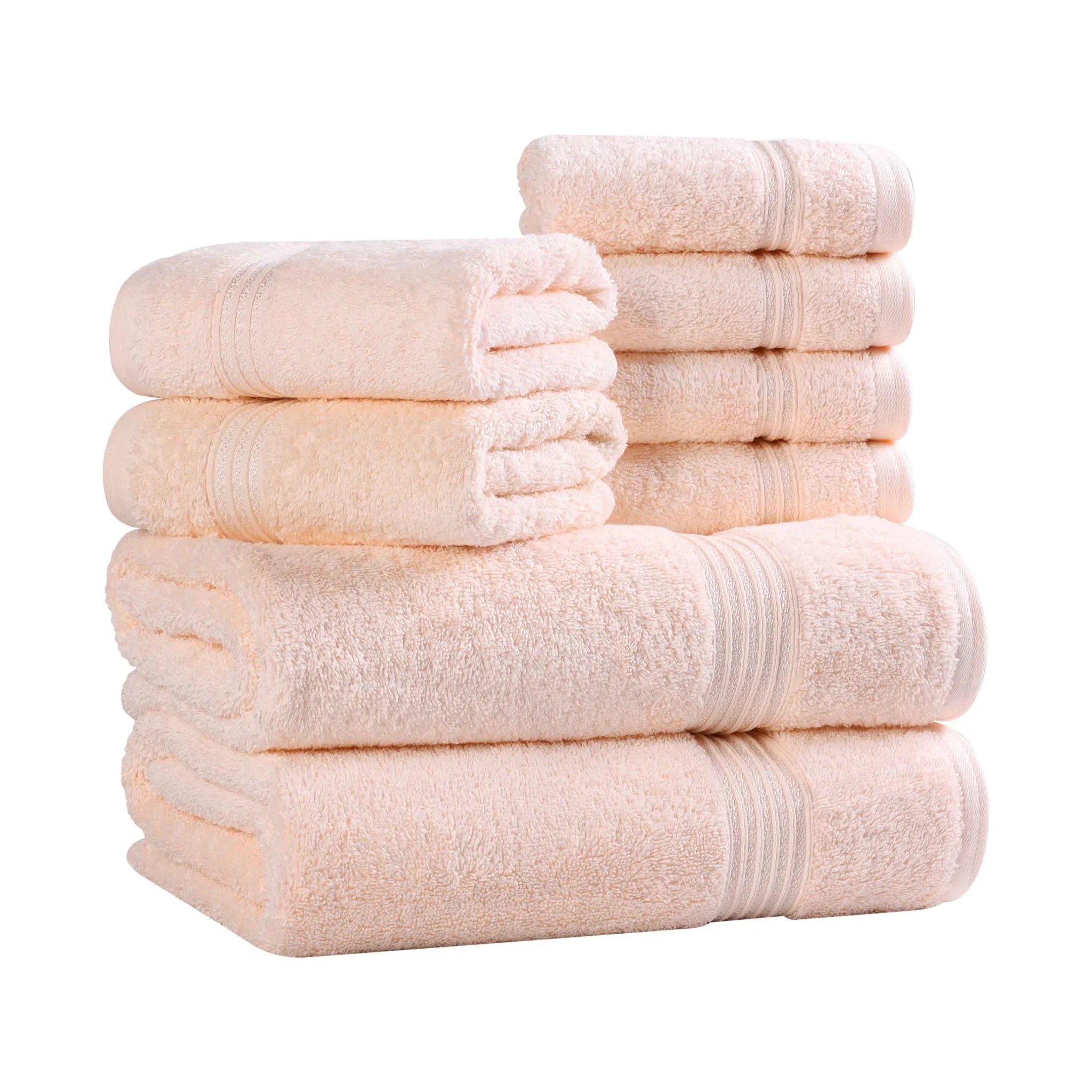 Premium Heritage Egyptian Cotton Plush Heavyweight 8-Piece Bath Towel Set - Ultra Soft & Absorbent for Spa, Luxury Hotel & Home Bathroom Use
