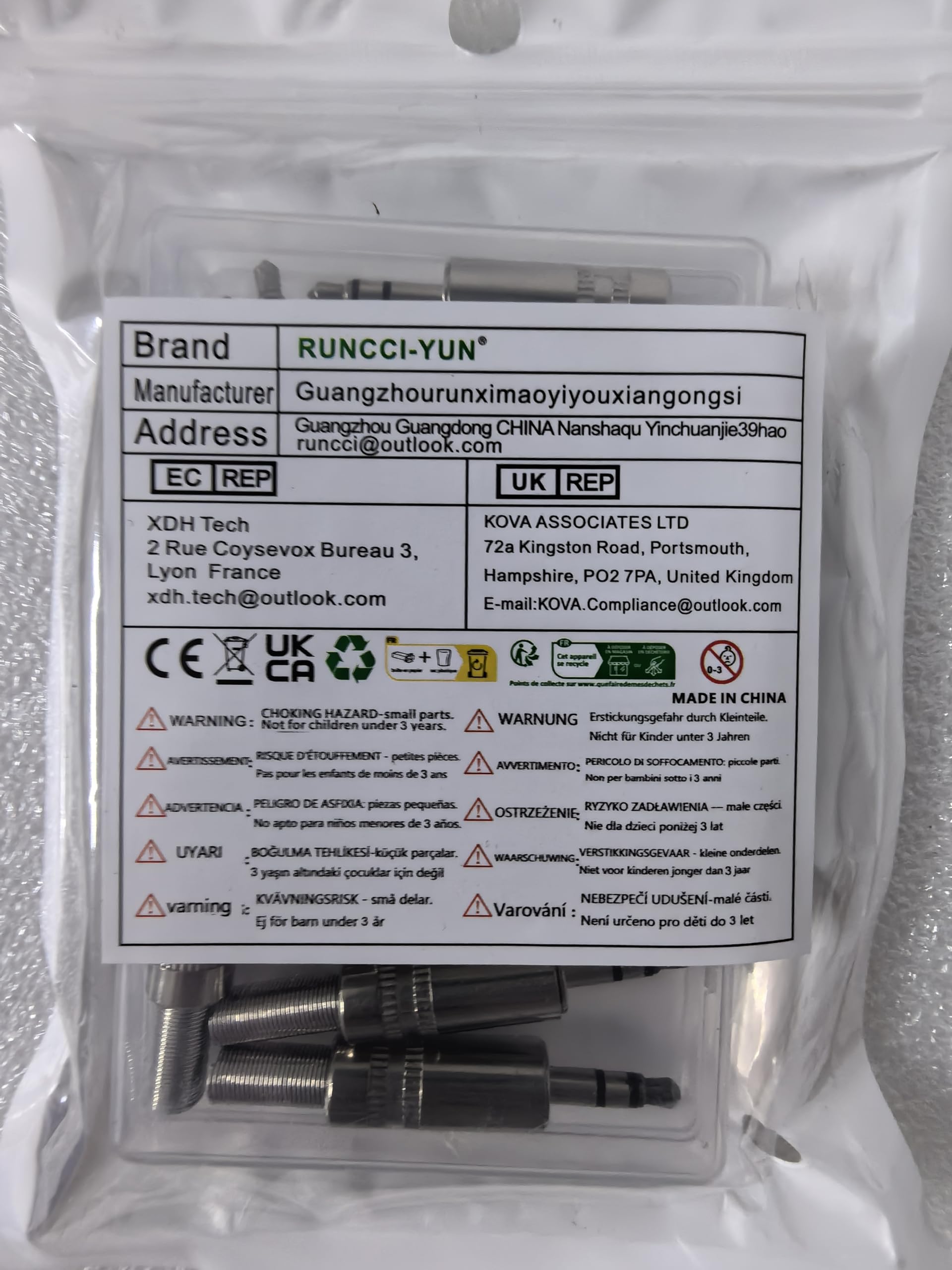 RUNCCI-YUN 12-Pack 3.5mm TRS Male Plug - 3 Pole Stereo Audio Jack Connector for Headphone Repair, Soldering Adapter, Metal Plug Replacement - Perfect for DIY Headphone Fixes, Audio Equipment & Electronics Projects