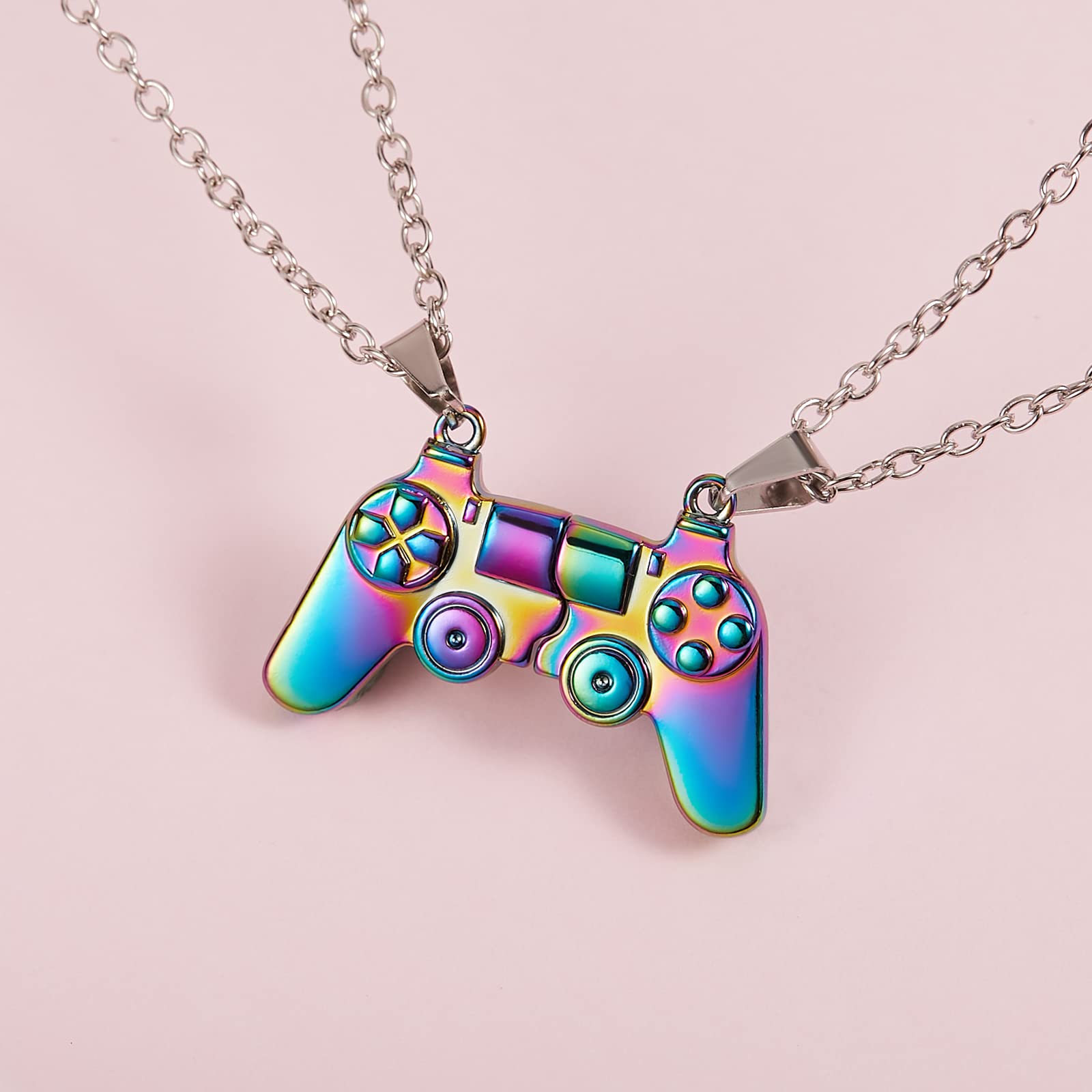 Ornaland Magnetic Game Controller Necklace for Couples - Best Friend, Friendship, Sister, Brother Jewelry - Perfect Gift for Gamers & Couples on Special Occasions