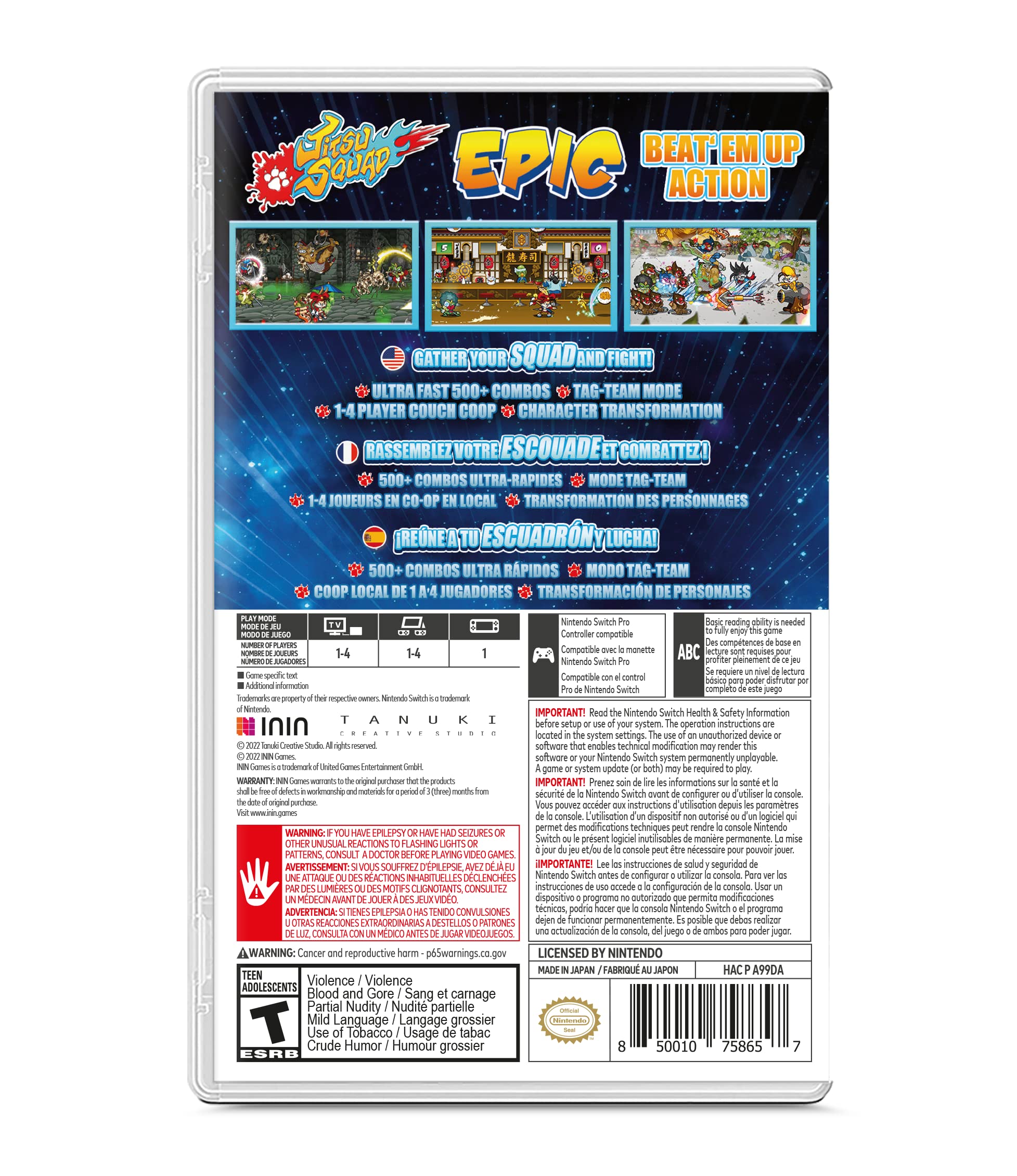 Jitsu Squad - Action-Packed Fighting Game for Nintendo Switch | Multiplayer Brawler with Stunning Graphics | Perfect for Family Game Nights & Competitive Play