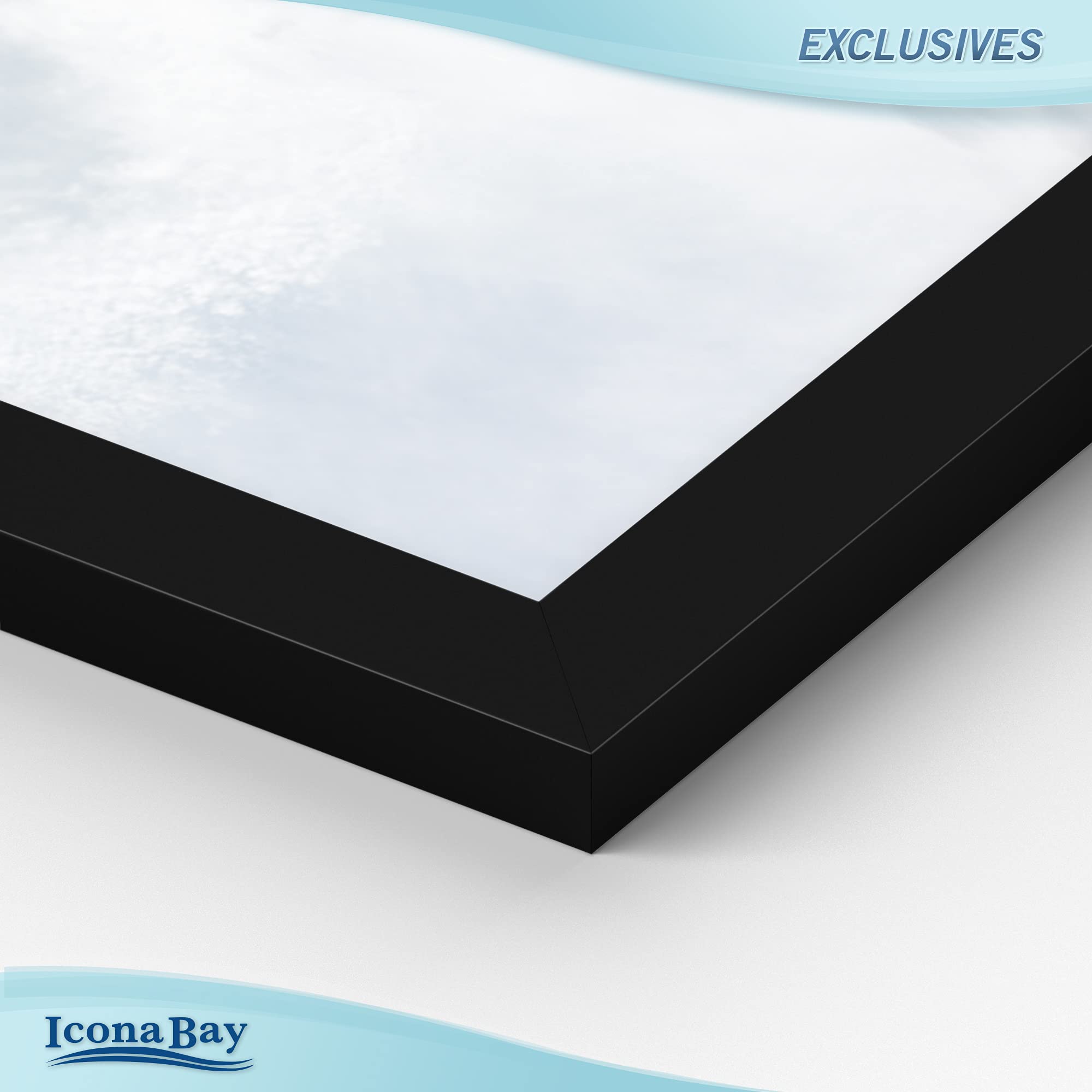 Premium 8x10 Picture Frames (6 Pack) - Black Wood Composite Photo Frames for Wall or Tabletop Display - Perfect for Home Decor, Office, Wedding Photos & Gift Giving - Icona Bay Exclusives Collection