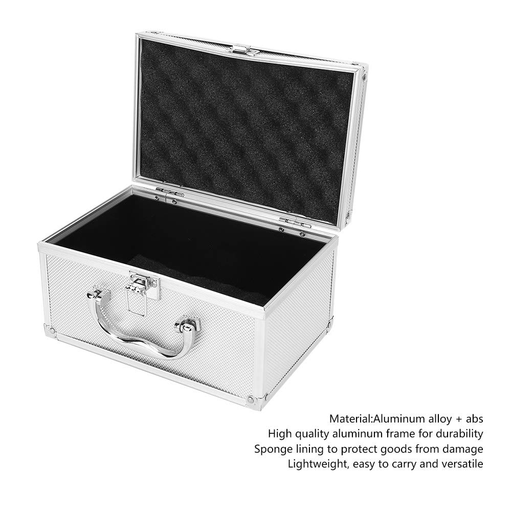 Heavy Duty Aluminum Tool Box - Portable 9.05x5.9x4.9 Inch Alloy Tool Case for Tools & Instruments - Perfect for Mechanics, Electricians & DIY Projects