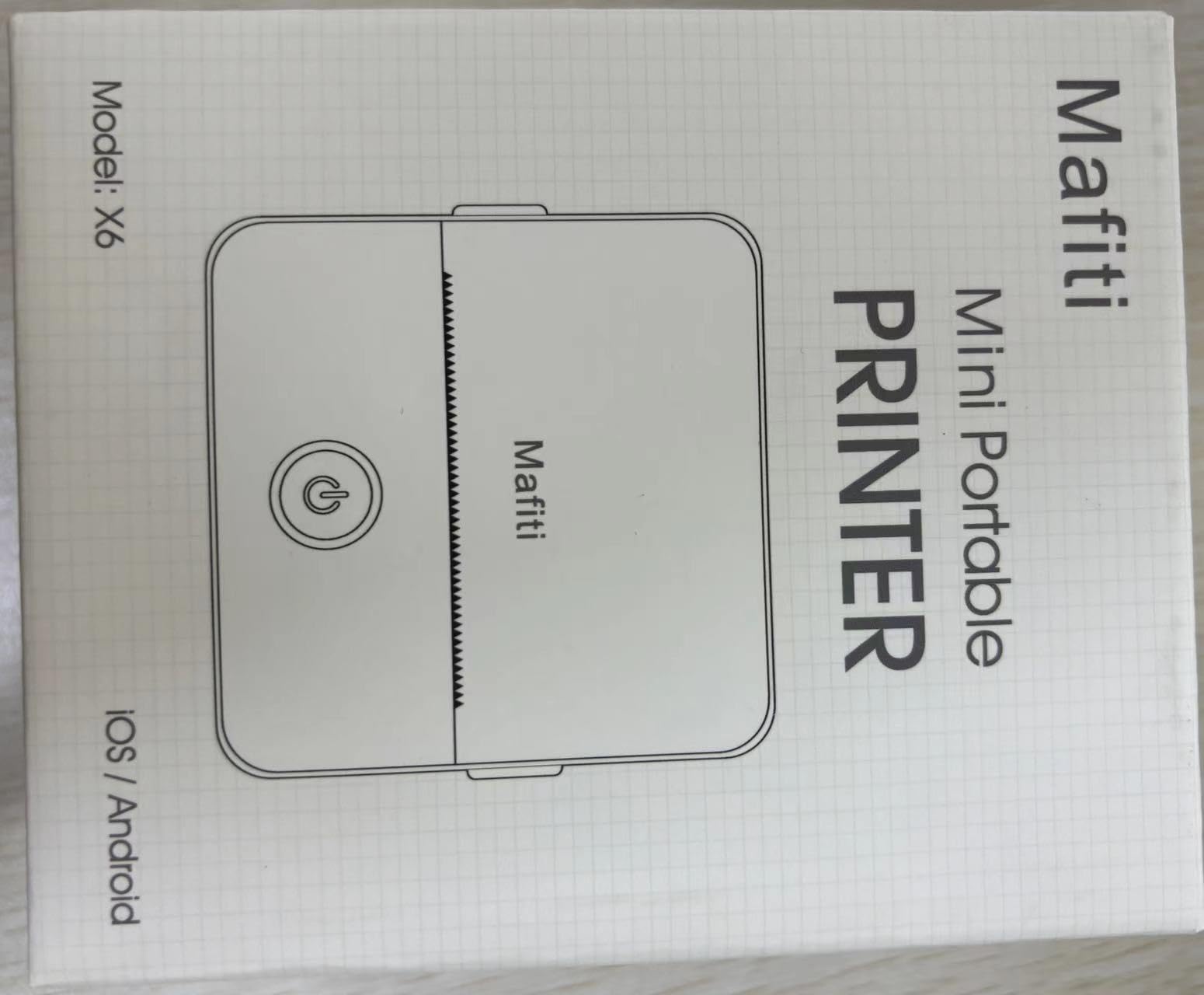 MAFITI Portable Thermal Pocket Printer - Inkless Bluetooth Mini Wireless Sticker Label Maker for Scrapbooking, Journaling & Organization | Includes 1 Roll Thermal Paper | Perfect for DIY Crafts, Home Office & School Projects