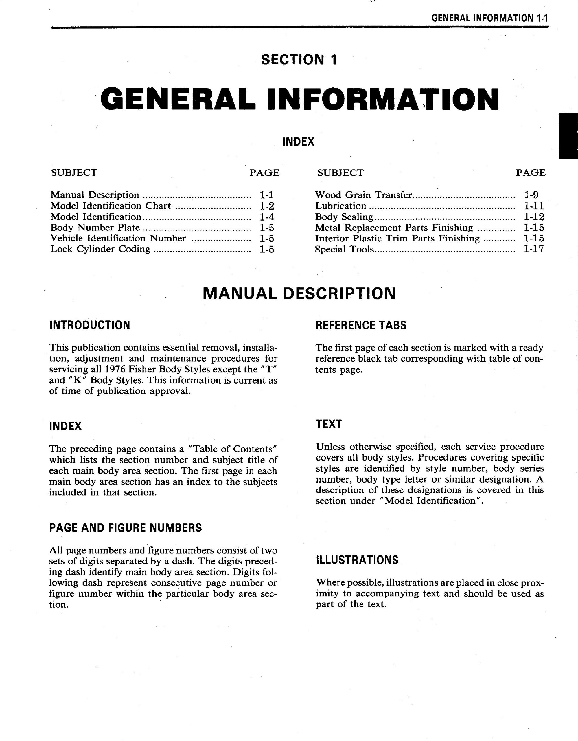 1976 Fisher Body Service Manual - Repair Guide for All Body Styles (Except K & T) | DIY Auto Maintenance & Restoration | Perfect for Classic Car Enthusiasts & Mechanics