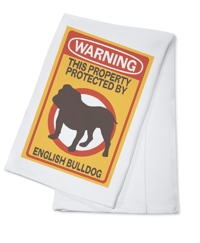 100% Cotton English Bulldog Tea Towel - Absorbent Decorative Hand Towel for Kitchen, Bathroom & Home Decor - Perfect for Gifts, Dish Drying & Farmhouse Style Decor