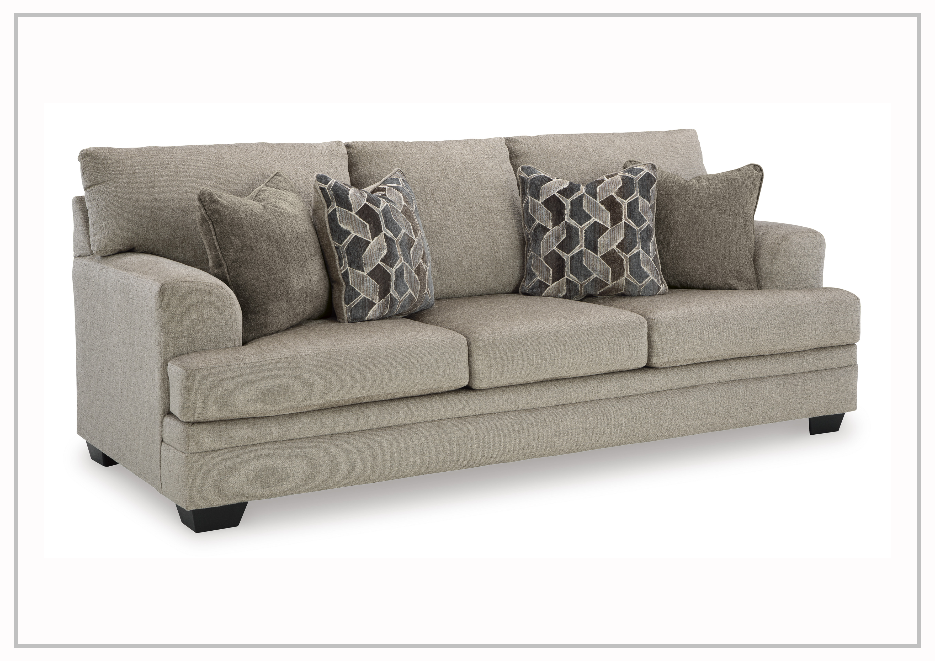 Gio Italia Seabrook 3-Seater Queen Sofa Bed with Taupe Upholstery - Convertible Sleeper Sofa for Living Room, Guest Room & Small Spaces
