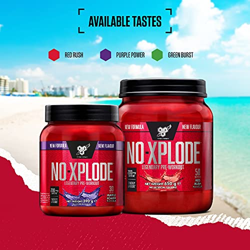 BSN NO Xplode Pre Workout Supplement 390g - Nitric Oxide Booster for Energy, Focus & Muscle Pumps - Best for Gym, Bodybuilding & Fitness Training