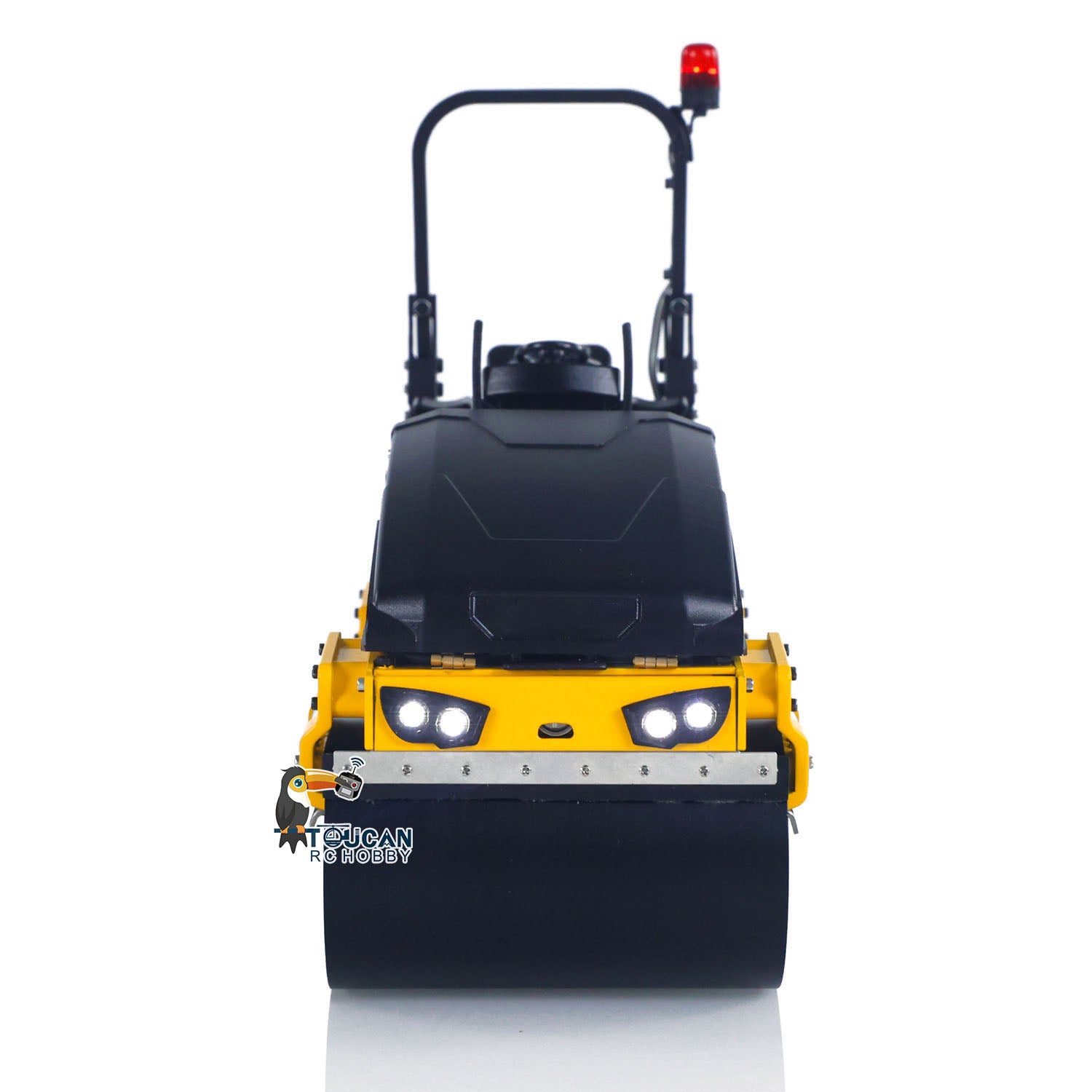 1/14 Scale Metal RC Electric Road Roller BW120AD - RTR Remote Control Construction Vehicle Model with Flysky ST8 Radio, Battery & Light System - Perfect for Construction Site Simulation & Hobby Collection
