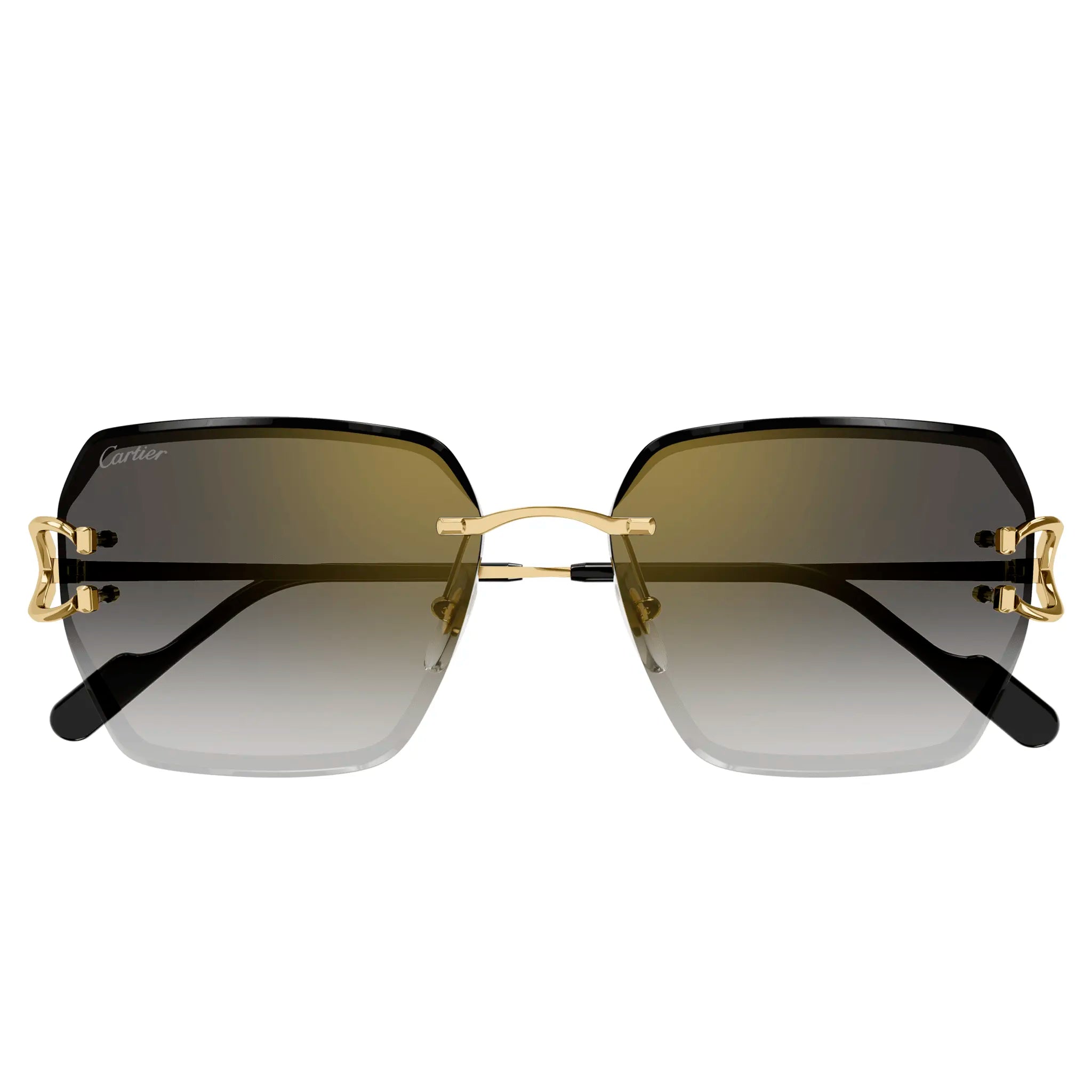 Cartier CT0466S 001 Gold Grey Aviator Sunglasses for Women - Luxury Designer Shades for Driving, Travel & Fashion