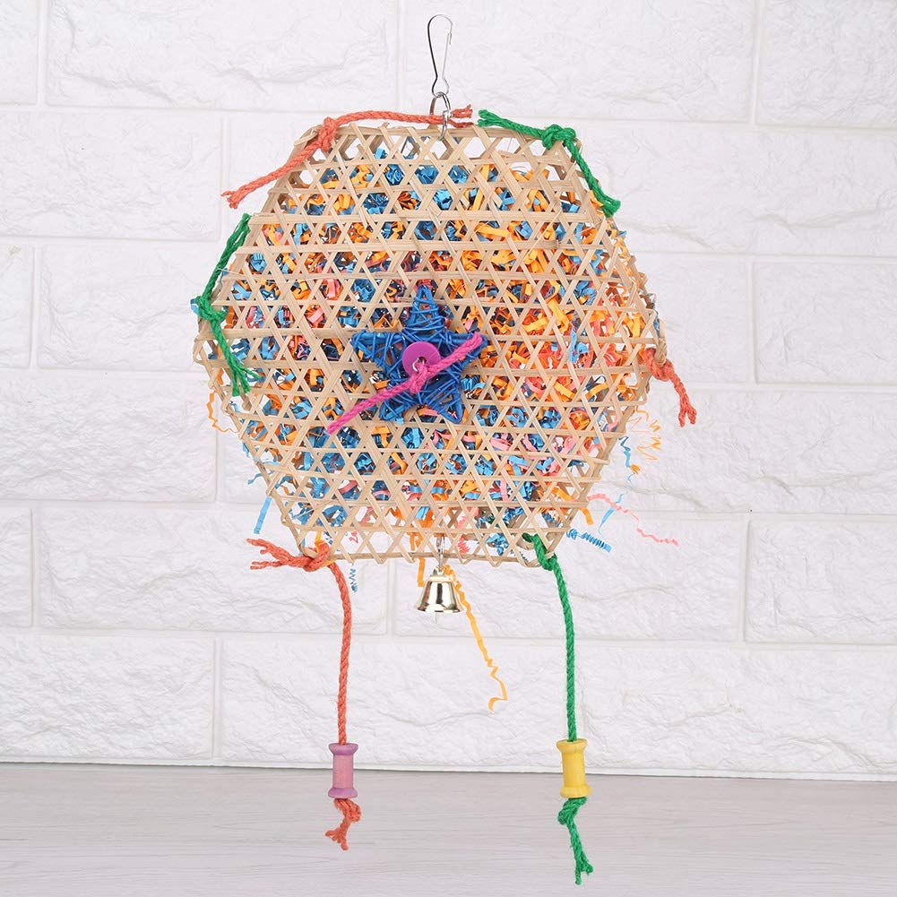 Diydeg Bird Interactive Chewing Toy - Shredder Toy for Cockatoos, Parakeets, Hamsters & Gerbils - Fun Enrichment Activity for Small Pets & Birds