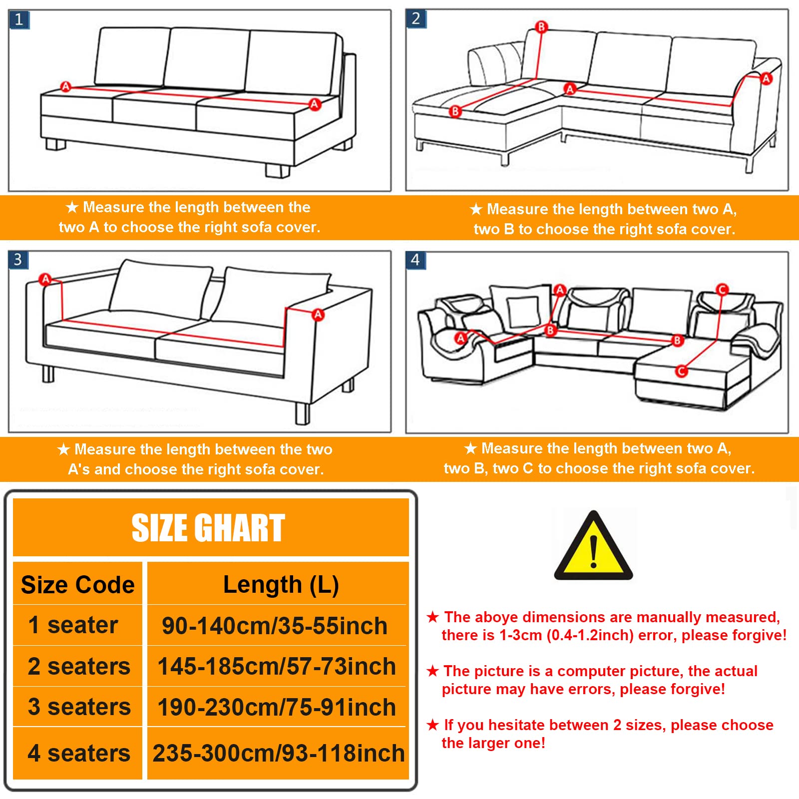 Stretch Jacquard Damask Sofa Slipcover - 1 Piece Form-Fit Couch Cover for 1/2/3/4 Cushion Sofas - Anti-Slip Polyester Spandex Fabric - Machine Washable (3-Seater) - Perfect for Living Room, Family Room & Home Decor Protection