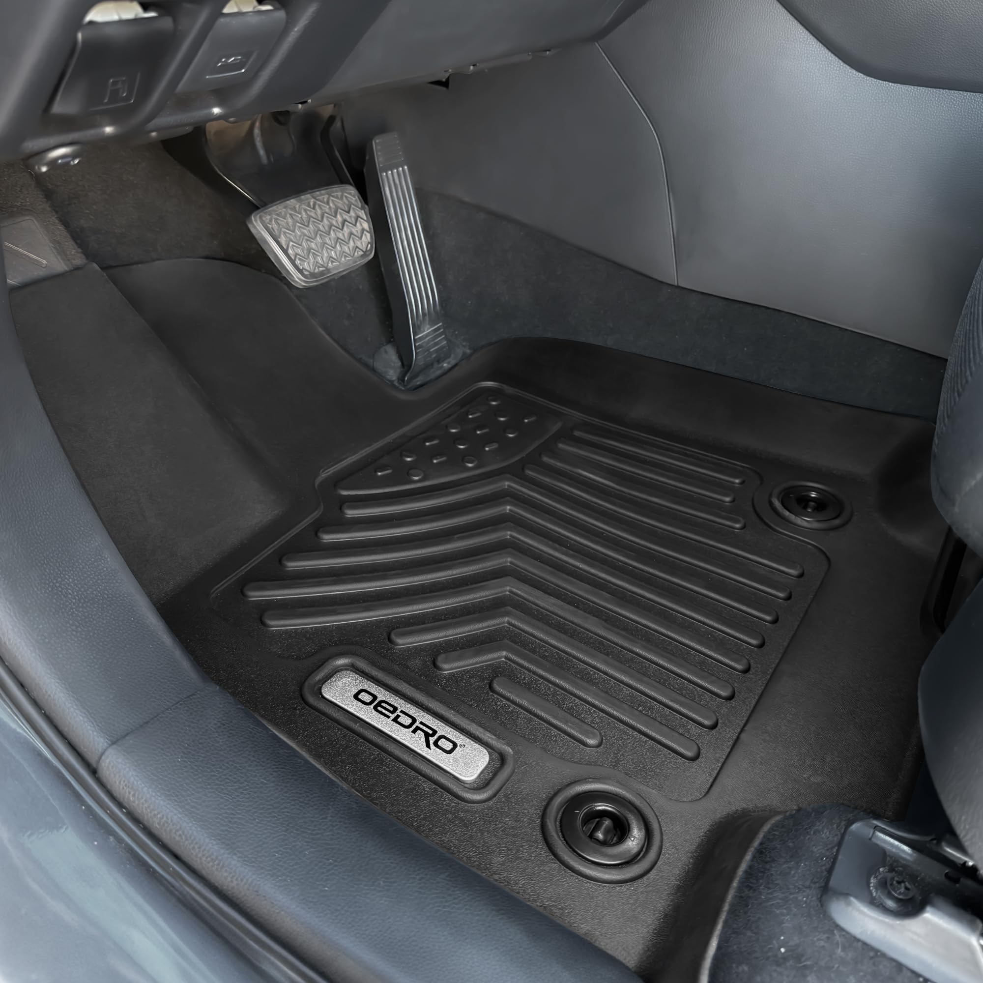 OEDRO All-Weather Floor Mats for 2016-2024 Chevrolet Camaro - Premium Black TPE Car Mats Set (Front & Rear) - Durable, Non-Slip Protection for Rain, Snow & Mud - Perfect for Daily Commute, Road Trips & Off-Road Adventures