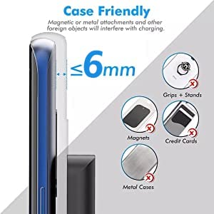 20W Fast Wireless Charging Stand for iPhone 16/16 Pro/15/14/13/12/11 Series, Galaxy S24/S23/S22/Note, Pixel & LG - Qi Certified Phone Charger with LED Indicator (No Adapter Included) | Perfect for Bedside, Office & Car Use