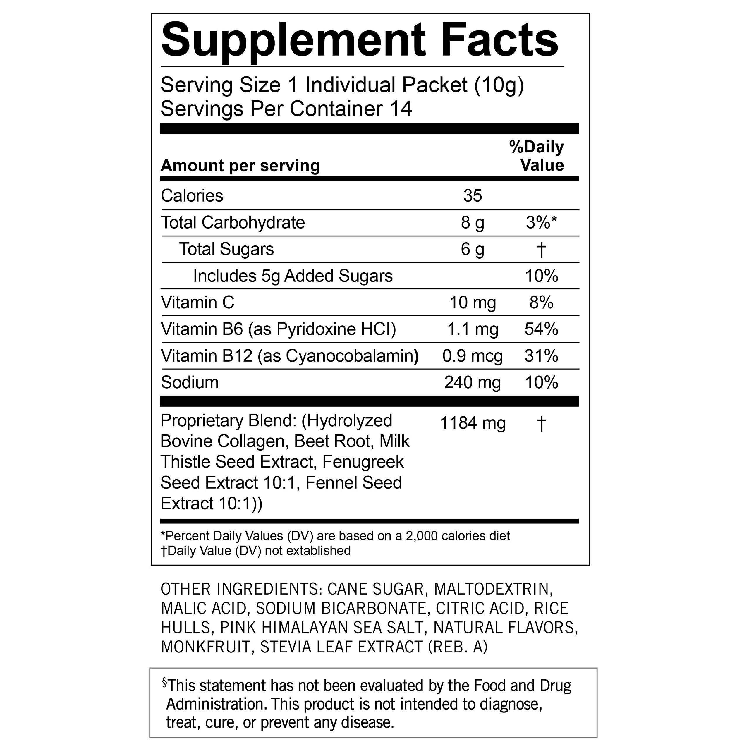 Munchkin® Milkmakers® Lactation Drink Mix Supplement - B Vitamins, Collagen, Fenugreek & Milk Thistle for Breastfeeding Moms - Berry Lemonade Flavor, 14 Count - Supports Milk Production & Postpartum Recovery for Nursing Mothers