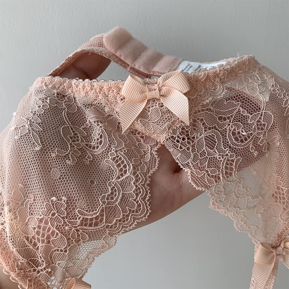Sexy Lace Garter Belt for Women with 4 Adjustable Straps & Metal Clips - Perfect for Stockings, Lingerie & Bridal Nightwear - Elegant Boudoir Accessory for Romantic Evenings & Special Occasions
