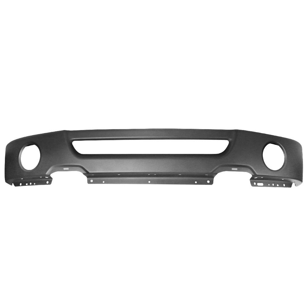 IKON MOTORSPORTS Front Bumper Grille Guard Compatible with 2006-2008 Ford F-150 & Lincoln Mark LT - Black Stainless Steel Lower Bumper Bar with Fog Light Holes - Off-Road Protection & Style Upgrade for Trucks