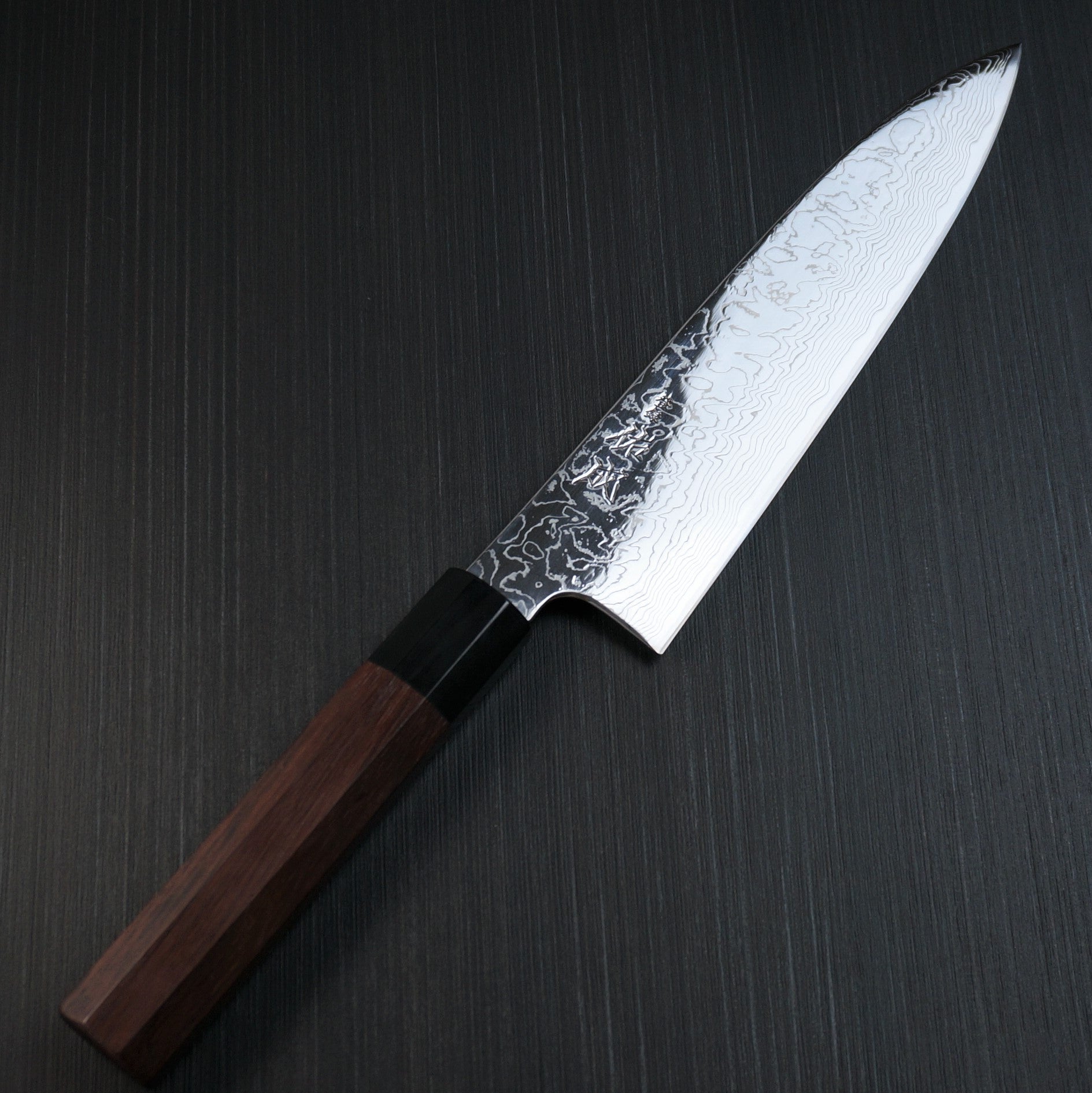 Premium SUKENARI Damascus Super Gold 2 Wa Gyuto Chef Knife 210mm - Japanese High Carbon Steel Blade with Water Buffalo Horn Handle - Perfect for Sushi, Meat Cutting & Professional Kitchen Use