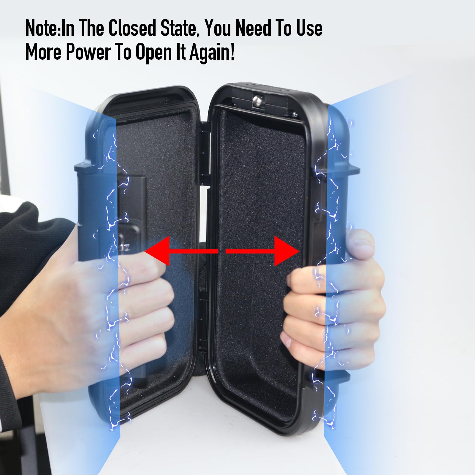 Portable Combination Lock Box with Code - Waterproof Anti-Theft Security Case with Removable Chain for Travel, Home & Outdoor Use (Black)