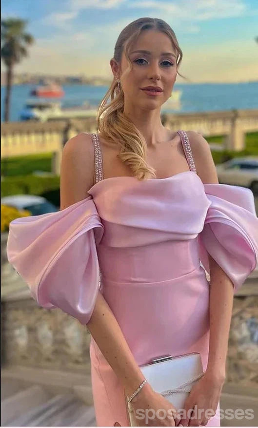 Elegant Pink Mermaid Off Shoulder Maxi Long Party Prom Dress - Sexy Evening Gown for Women - Perfect for Prom Night, Wedding Guest, Cocktail Party & Special Occasions