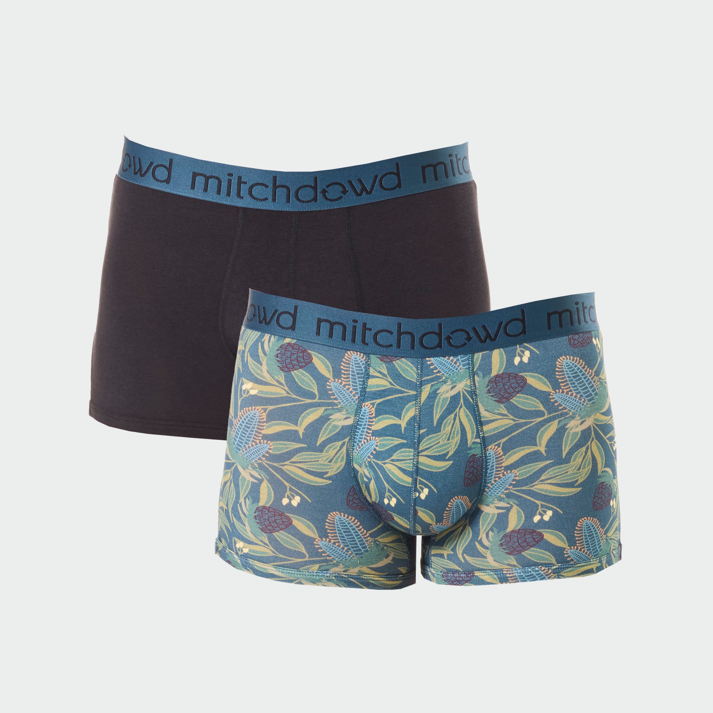 Premium Men's Bamboo Trunks 2-Pack - Eco-Friendly & Breathable Green Boxer Briefs | Perfect for Gym, Travel & Everyday Comfort
