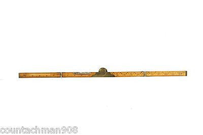 Lufkin 863L Folding Rule with Protractor & Level - Precision Architect Inclinometer for Woodworking, Construction & DIY Projects