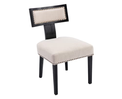Nailhead - Linen Beige - Black Legs