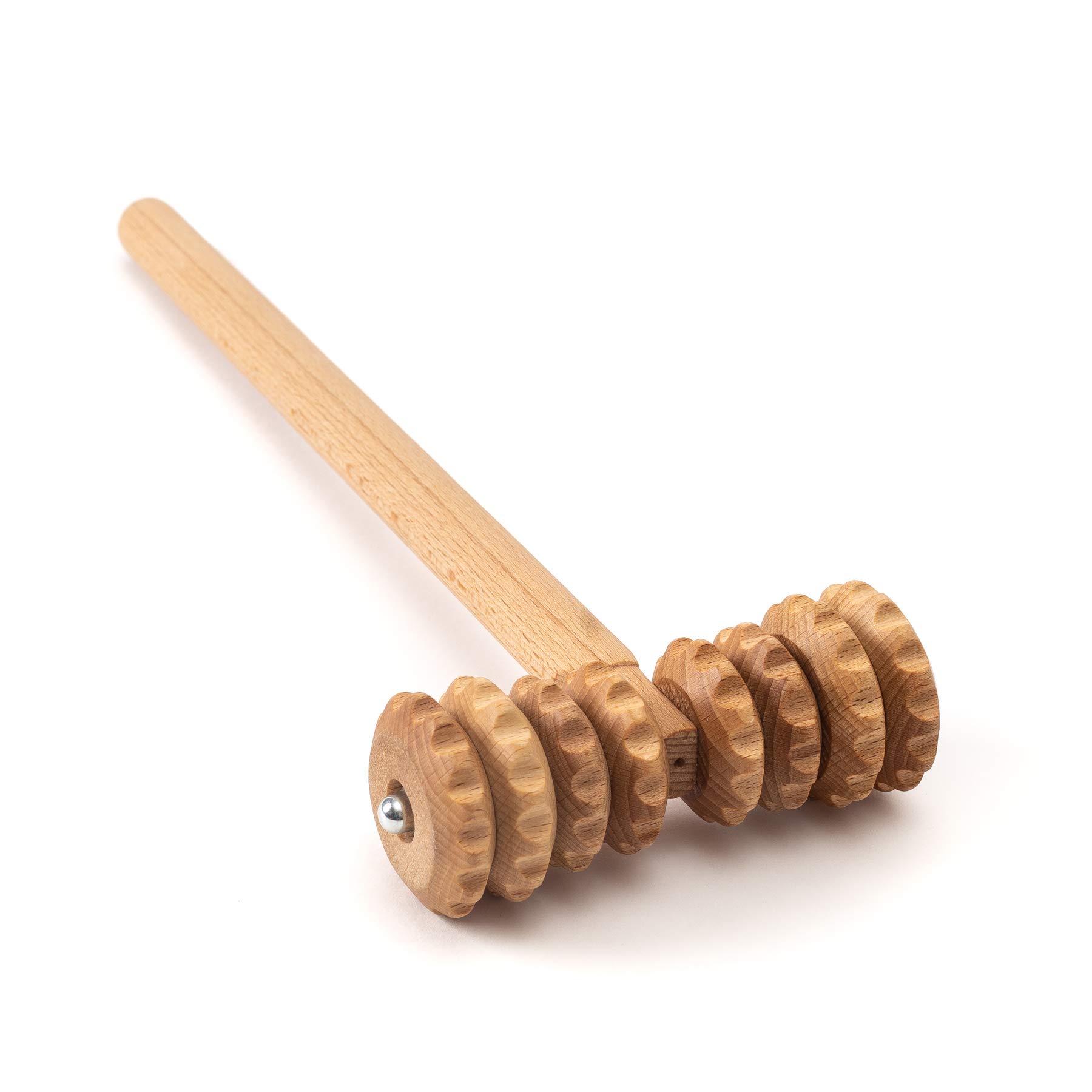 Ribnican Maderotherapy Anti-Cellulite Massage Set - Wooden Roller for Lymphatic Drainage & Body Sculpting - 6 Piece Kit for Home Spa, Post-Workout Recovery, and Relaxation Therapy