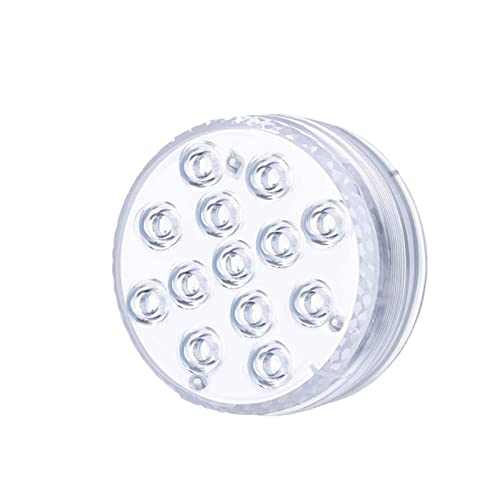 1PC Submersible LED Pool Lights with Magnet & Suction Cups - IP68 Waterproof, RF Remote Control, Timer Function - Perfect for Inflatable Kids Pools, Underwater Decoration & Night Swimming (Clear, Medium Size)
