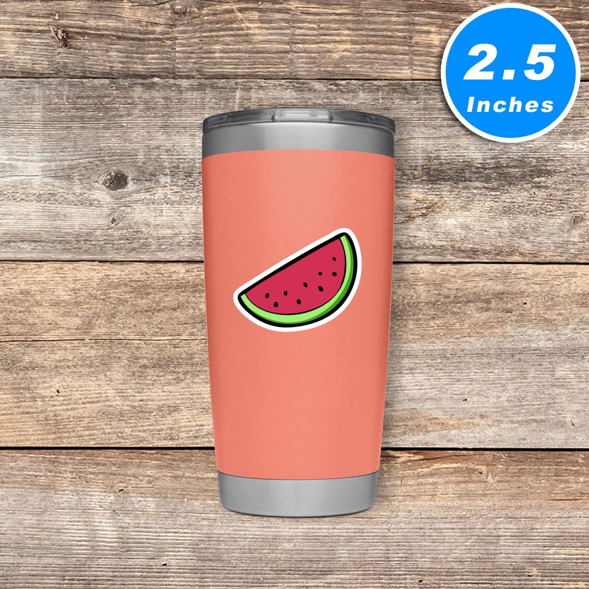 Funny Watermelon Vinyl Stickers - 3 Pack (2.5, 3, 4 Inch) - Durable Laptop, Phone, Water Bottle & Car Decals - Perfect for DIY Crafts, School Supplies & Personalizing Devices