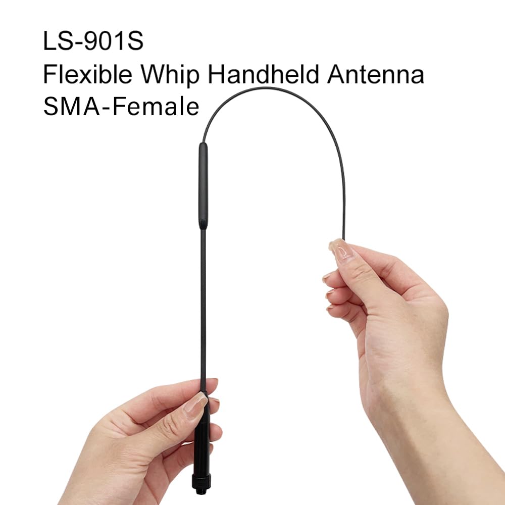 LSENG 18.11 Inch Dual Band VHF/UHF 144-430MHz Flexible Whip Antenna with SMA-Female Connector for Ham Radio, Walkie Talkies (Baofeng BF888S, UV-5R, UV-82, Kenwood, Retevis) - Ideal for Outdoor Adventures, Emergency Communication, and Radio Enthusiasts