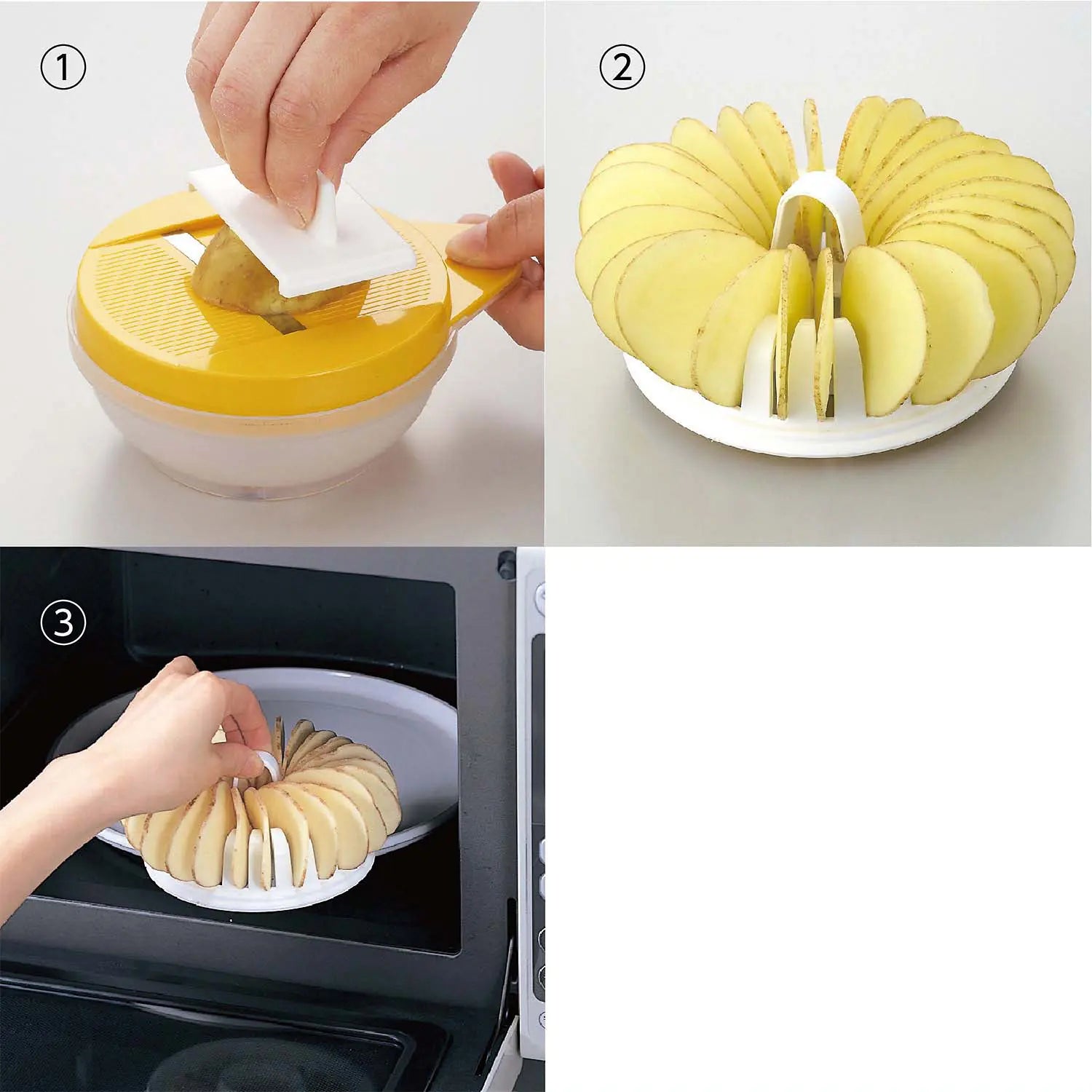Premium Akebono Polymethylpentene Potato Chip Maker - BPA-Free Chip Slicer for Healthy Snacks | Perfect for Home Kitchen, Parties & Camping