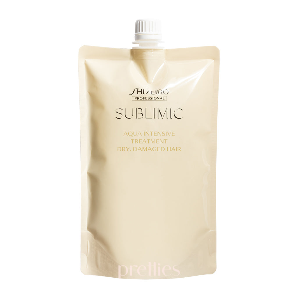 Shiseido SUBLIMIC Aqua Intensive Treatment for Dry Damaged Hair - Golden Refill 450g | Deep Hydrating Hair Mask for Frizzy, Brittle Hair | Perfect for Salon-Quality Hair Care at Home