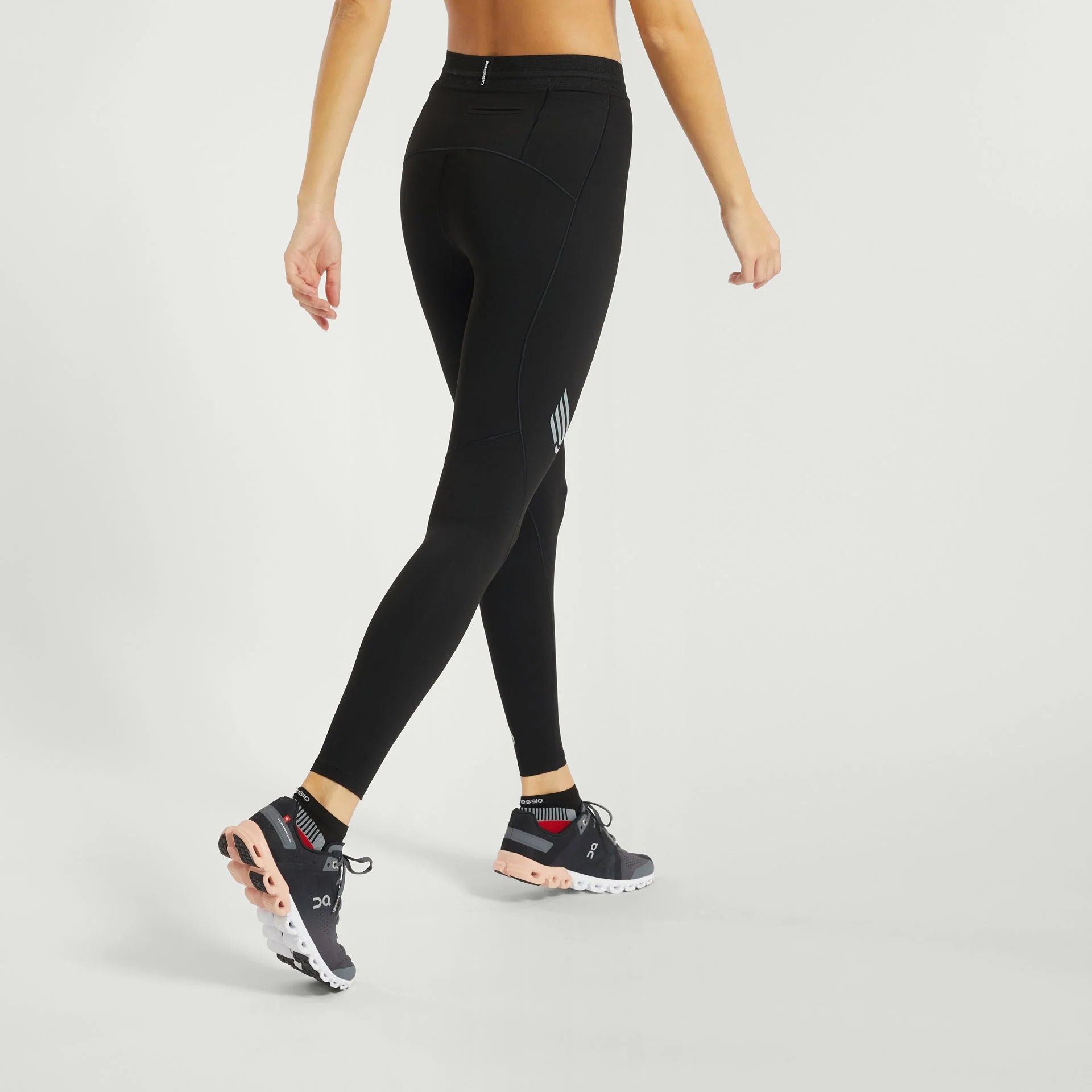Pressio Women's EQ Run Tight Low Rise Yoga Pants - Black - High Performance Workout Leggings for Running, Gym & Yoga