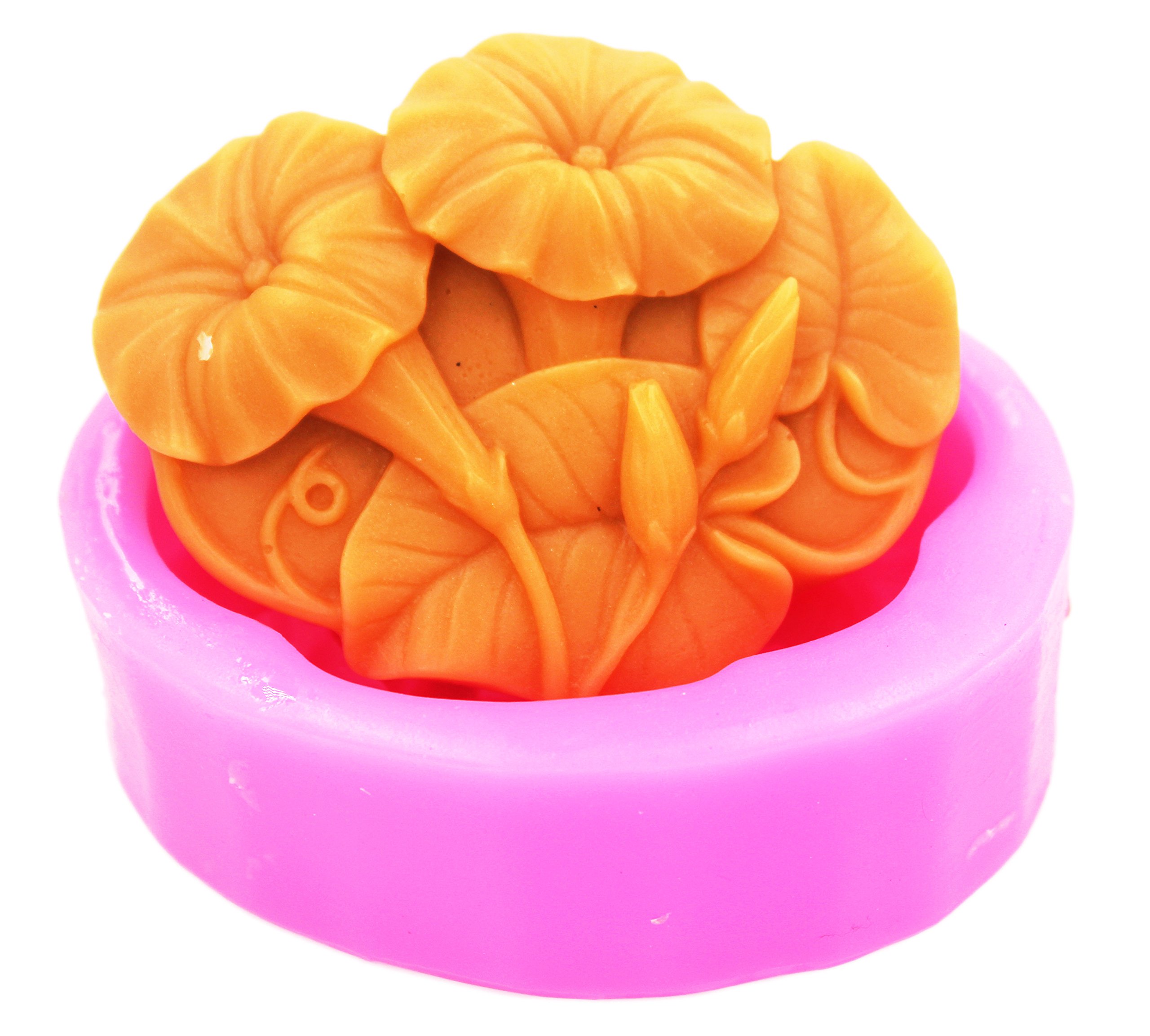 Morning Glory 50103 Silicone Soap Mold Set for DIY Handmade Soap Making - 6 Cavity Craft Molds for Bath Bombs, Candles & Resin Art - Perfect for Home Spa, Gift Making & Craft Projects