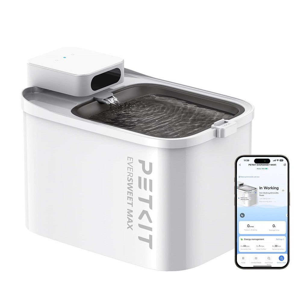 Eversweet Max Wireless Smart Pet Drinking Fountain - Automatic Cat Water Dispenser with Quiet Pump, BPA-Free for Dogs & Cats - Perfect for Home, Office, or Travel Use