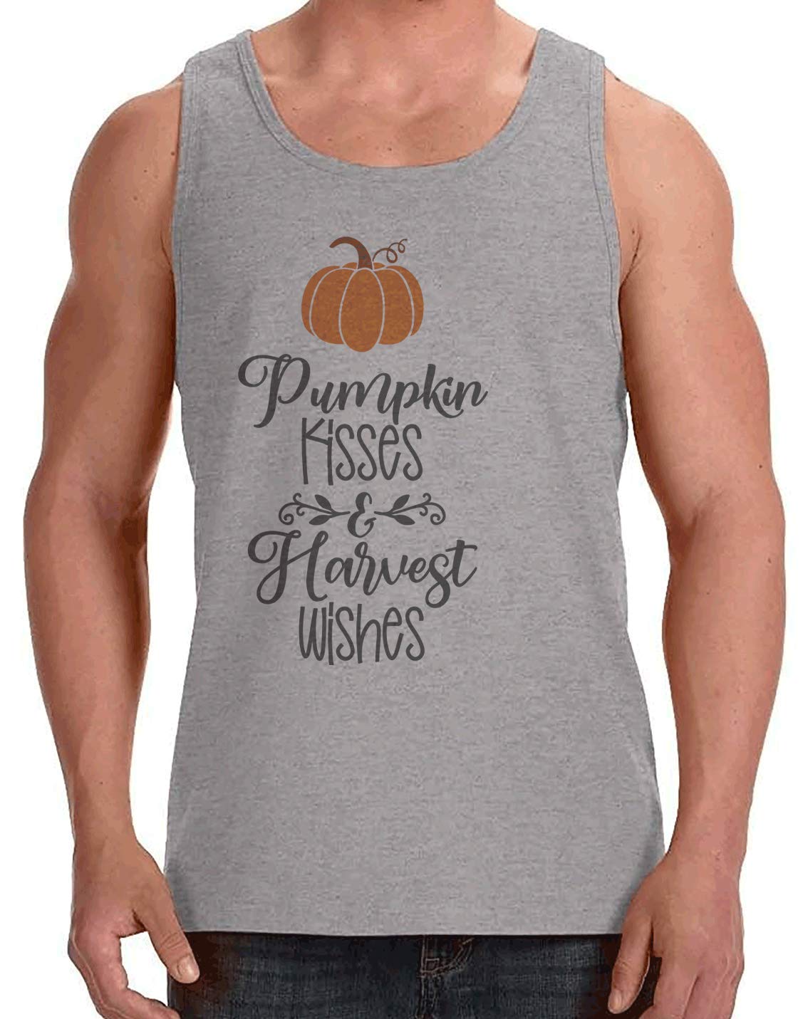 7 ate 9 Apparel Men's Pumpkin Kisses Graphic T-Shirt - Soft Cotton Casual Tee for Fall Outfits & Halloween Parties