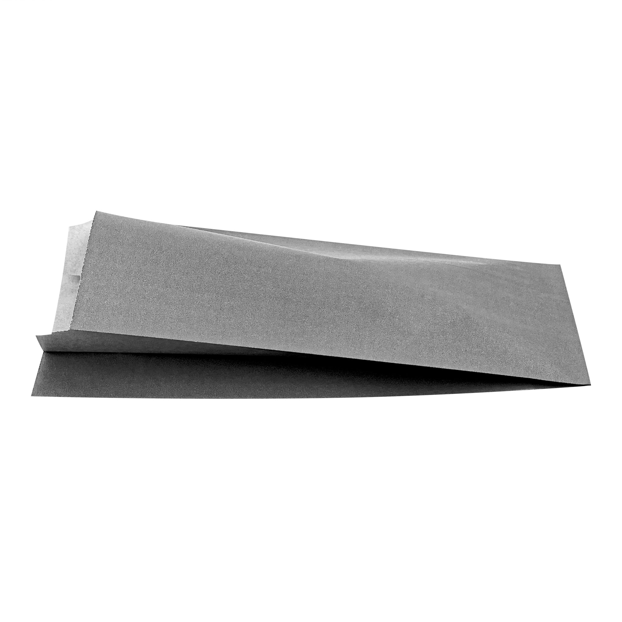 Eco-Friendly Gray Paper French Fry & Snack Bags - 5 x 3 x 8 3/4 Inches (100 Count) - Perfect for Restaurants, Food Trucks & Party Snacks