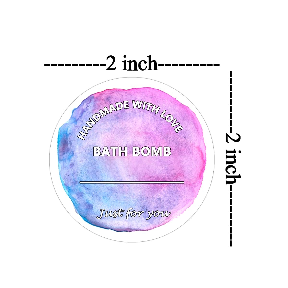 2 Inch Waterproof Bath Bomb Labels Stickers - 300 Pcs for DIY Bath Bomb Making Kit, Gift Wrapping & Spa Party Favors | Premium Adhesive & Customizable Design