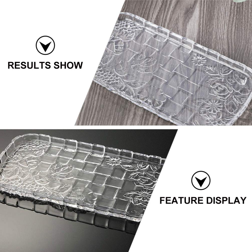 DOITOOL 1-Piece Rectangular Glass Fruit Plate - Durable Food Storage Tray for Kitchen, Dining & Entertaining | Perfect for Serving Fruits, Snacks, Cheese & Appetizers at Parties, Picnics & Home Gatherings