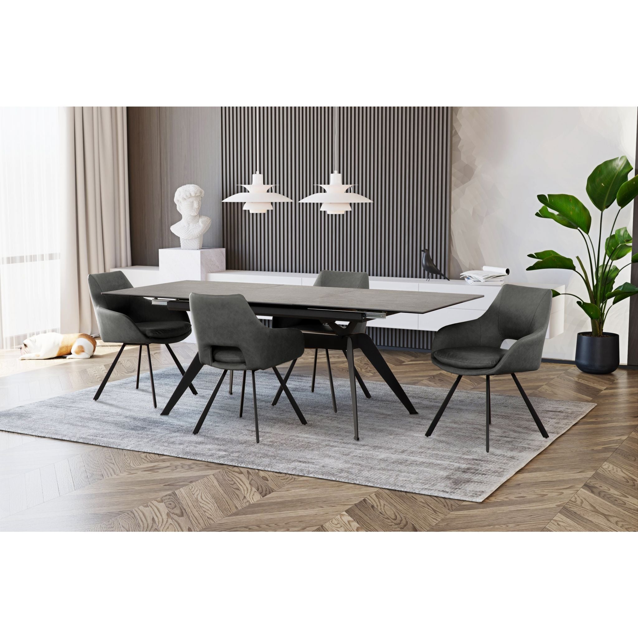 Premium 5-Piece Amaze Dining Set - Modern Kitchen & Dining Room Tableware for Family Meals, Dinner Parties & Entertaining Guests