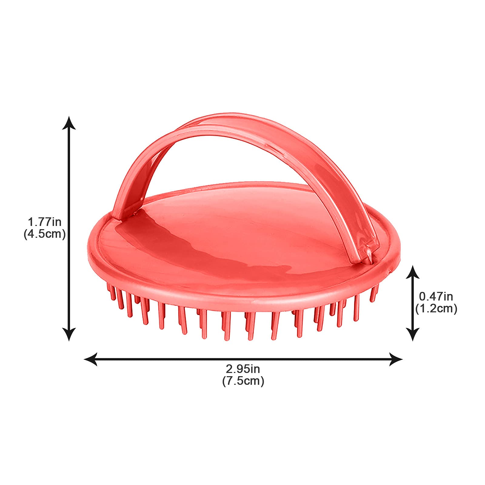 Scalp Massage Shampoo Brush - Exfoliating Hair Brush for Deep Cleaning, Thick & Thin Hair, Curly or Straight - Plastic/Rubber Shower Brush for Bath & Conditioner Use - Perfect for Relaxing Scalp Care & Hair Growth