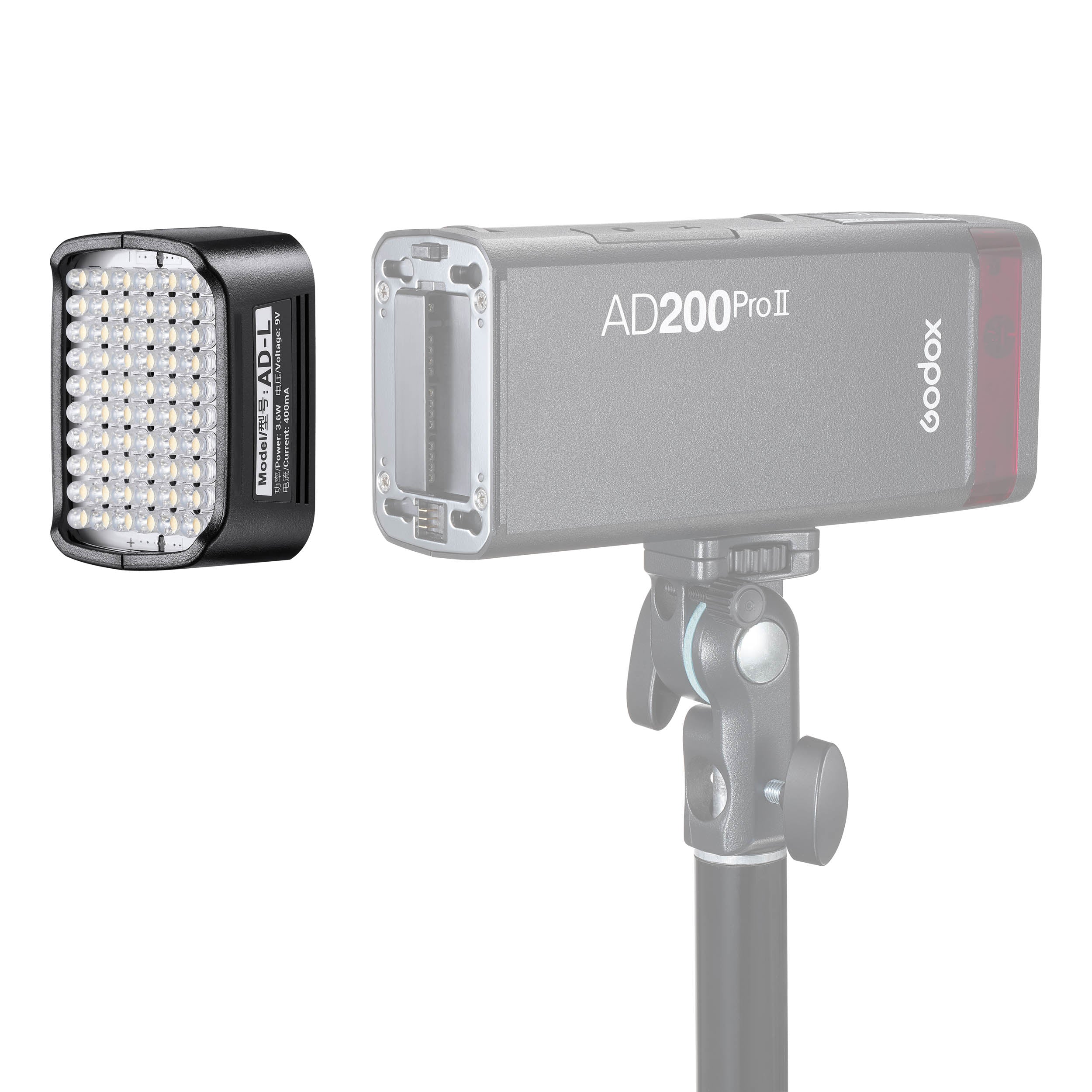 Godox AD L LED Head Attachment for PIKA200/Pro & AD200 Flash Light - Perfect for Photography, Studio Lighting, and On-Location Shoots