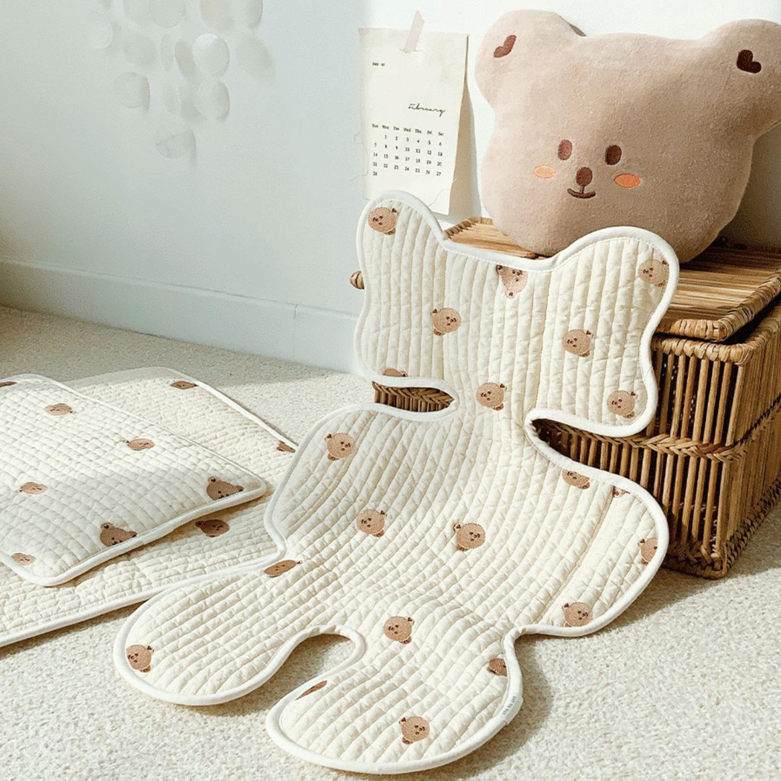 Baby Car Seat Cooling Pad - Breathable Cotton Stroller Cooling Mat with Ice Pack, Multifunctional Infant Cushion for Car Seat, Stroller & High Chair | Keep Baby Cool & Comfortable in Hot Weather, Long Car Rides & Outdoor Activities