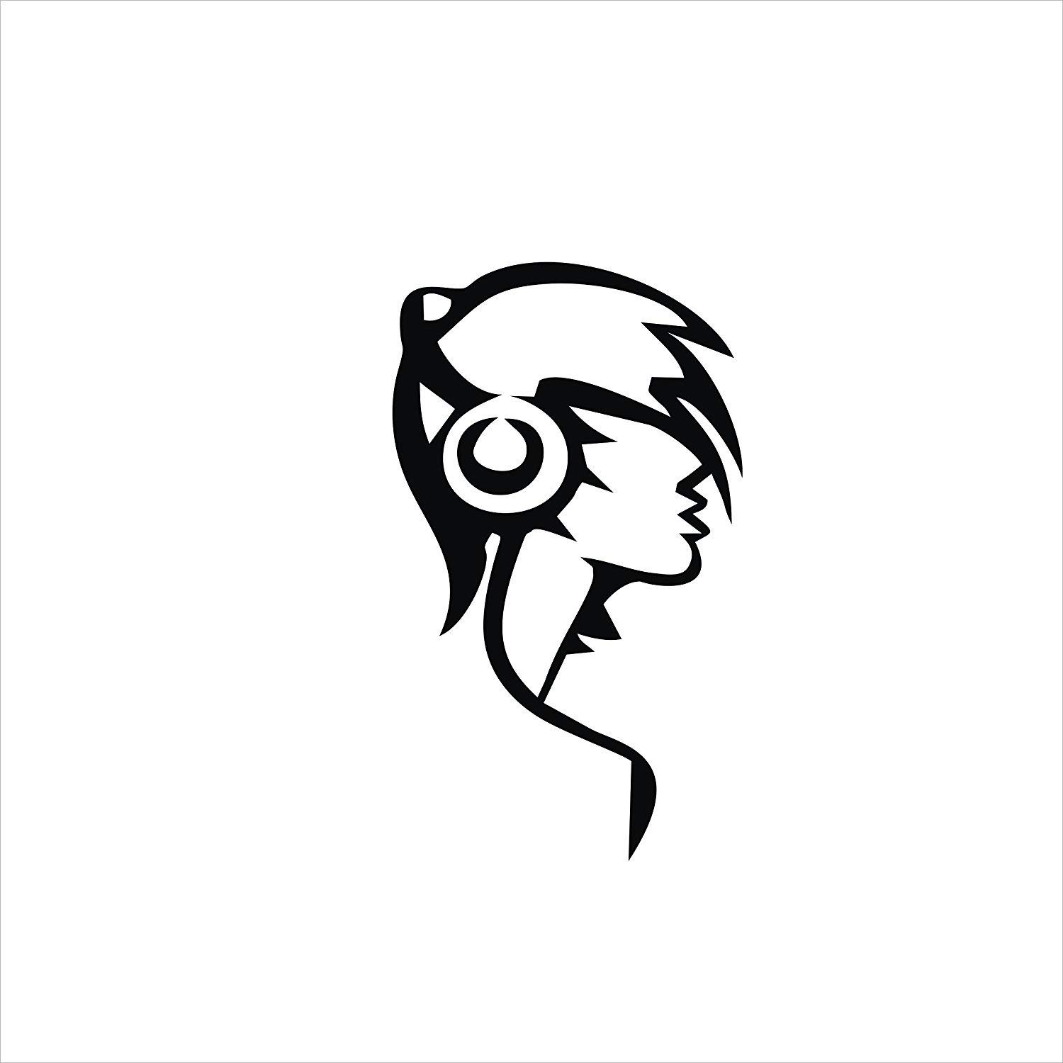 ISEE 360® Music Lover Vinyl Decal Sticker for Bikes & Scooters - Black (6.50cm x 11.50cm) - Waterproof Durable Sticker for Helmets, Laptops, Cars & More