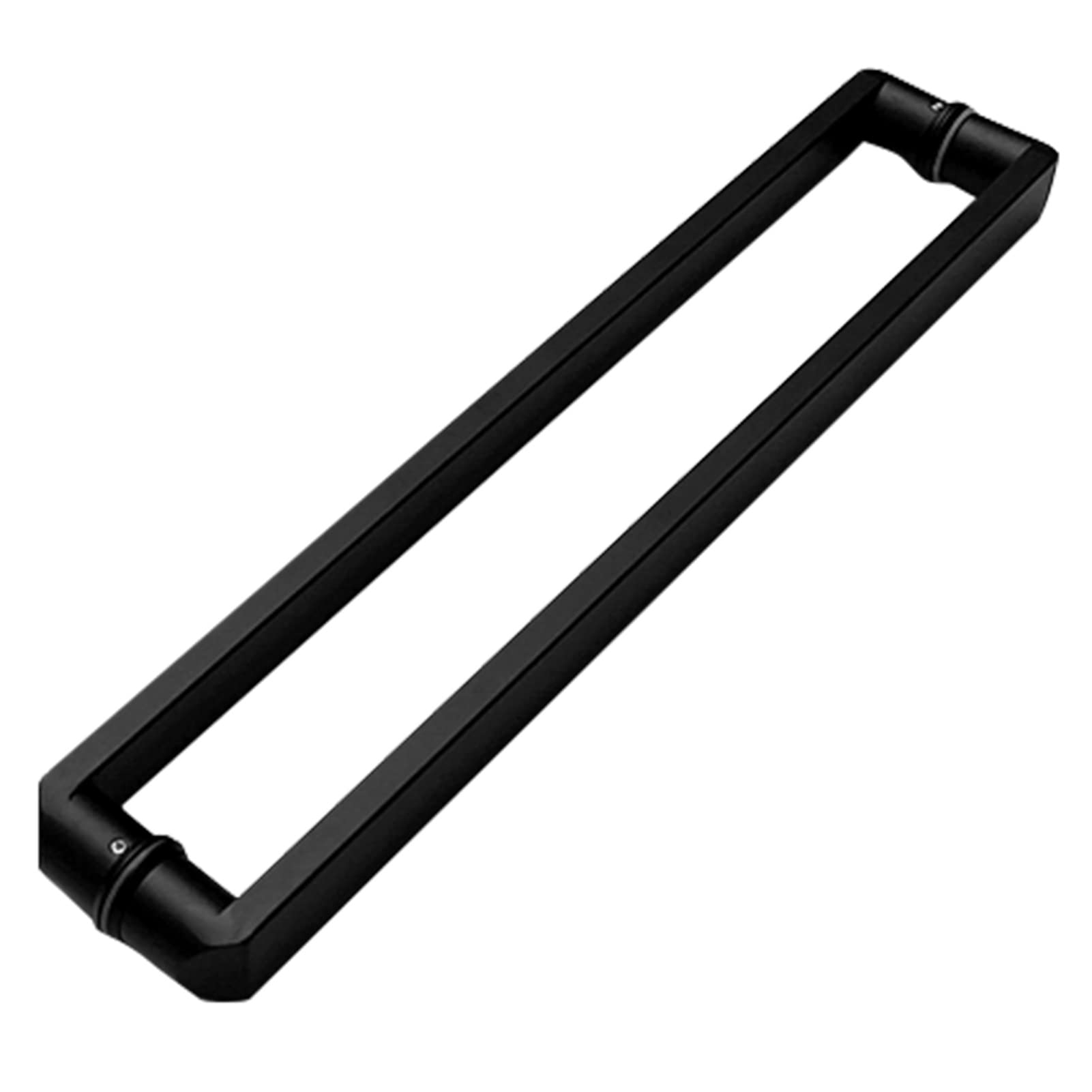 LHRUI Black Sliding Door Handles for Glass/Wood/Metal Doors - 60 Inch Push Bar for Home, Barn, Office Interior & Exterior Doors - Back to Back Mounting (154cm) - Perfect for Modern Homes, Commercial Spaces & Rustic Barn Entries