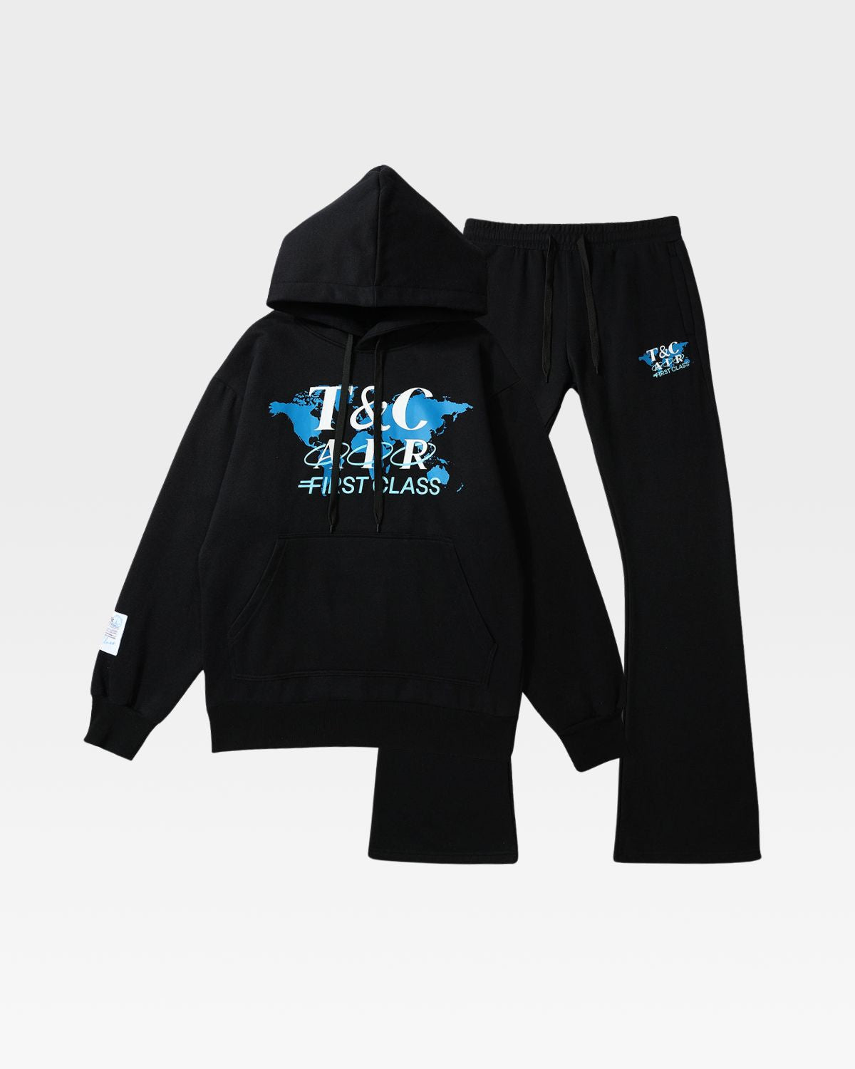 Premium Black Hoodie and Sweatsuit Set for Men & Women - Soft Cotton Comfort Wear for Gym, Lounge & Street Style Fashion