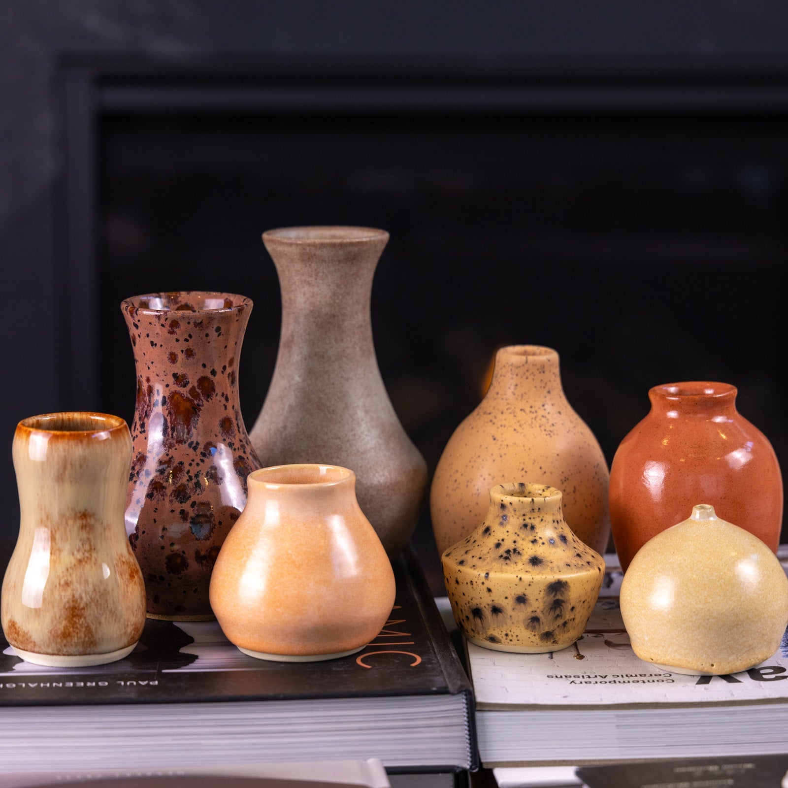 Decorative Stoneware Bud Vase - Medium Small Pot #111 for Fresh Flowers | Perfect for Home Decor, Wedding Centerpieces & Tabletop Arrangements