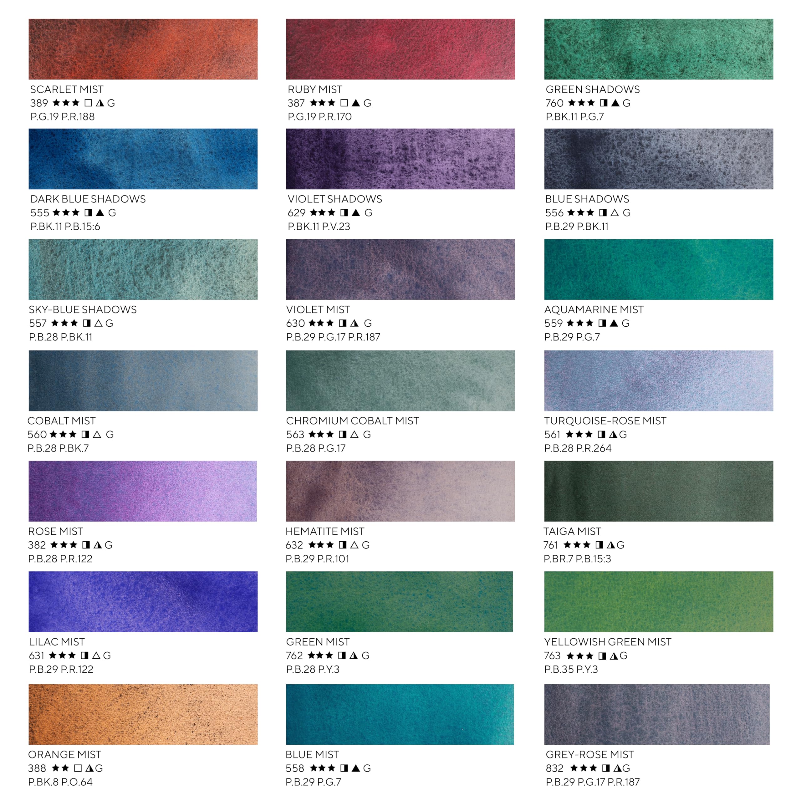 White Nights Professional Watercolor Set - 21 Full Pans (2.5ml) Artist-Grade Paint with Granulating Pigments | Vibrant, Lightfast Colors | Durable Metal Case & Mixing Trays by Nevskaya Palitra | Perfect for Studio Painting, Plein Air & Watercolor Techniques